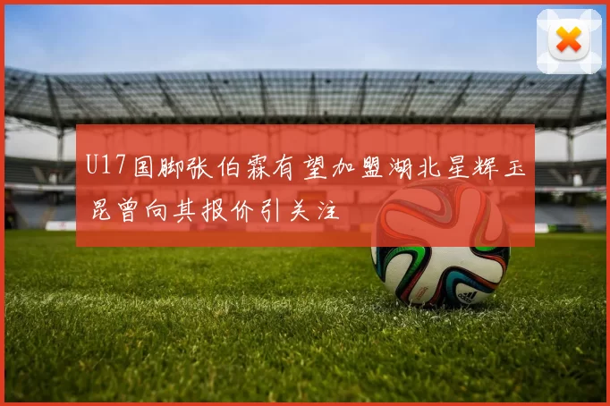 U17国脚张伯霖有望加盟湖北星辉玉昆曾向其报价引关注